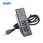 Outlet with USB Fast Charge Manufacturer - US Power Strip Office Furniture Hidden Recessed Mounted Rectangular Socket USB-C