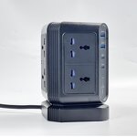 Universal Tower Extension Multiple Plug Socket Manufacturer - Hot Sales 8 AC Outlets with 4 USB Ports (2 USB C) Power Strip Surge Protector