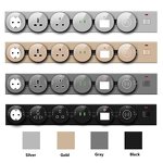 Power Tack Socket Manufacturer - Embedded Surface Mounted Home Kitchen Meeting Table Multi-function Socket UK US DE EU Standard Socket with LED