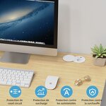 EU Circular Desktop Tabletop Socket Manufacturer - NFC ABS Material Waterproof Cover USB A+C Power Outlet