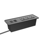 Desk Recessed Power Sockets Manufacturer - Embedded Desktop Power Strip with 4 USB Port Furniture Sofa Power Sockets