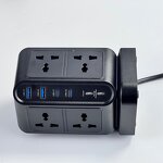 Universal Tower Extension Multiple Plug Socket Manufacturer - Hot Sales 8 AC Outlets with 4 USB Ports (2 USB C) Power Strip Surge Protector