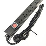 PDU Cabinet Power Strip Manufacturer - 6 AC Outlet Universal Socket Extension Socket Surge Overload Protector PDU Power Board Rack Mount Socket