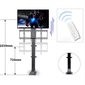 32-70inch Electric Height Adjustable Cabinet Bed TV Mount Manufacturer - Compact Electric Auto Motorised TV Lift Stand with Remote Control