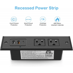 Recessed Power Strip Manufacturer - 20W USB-C Port Fast Charging USB-A Port Desk Outlet Furniture Hidden Charging Station for Side Table