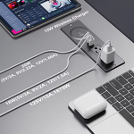 Office Furniture US Power Outlet Strip Manufacturer - USB-C Fast Wireless Charging Recessed Desk Power Socket for Sofa Table Cabinet