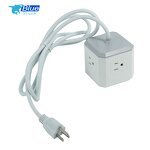 Power Cube Extended USB Power Socket Manufacturer - USA Plug 4 Ways Sockets with 3 Built-In USB Charger 5V 1.5m Cable Length