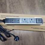 3 Power Outlet Rack Mount PDU Socket Manufacturer - Aluminum Alloy Universal Power Distribution UK PDU Socket 13A with RJ45