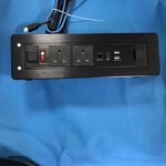 Matt Black Aluminum Alloy Electrical Socket Manufacturer - Rotary Motorized Tabletop Flip Up Furniture Socket