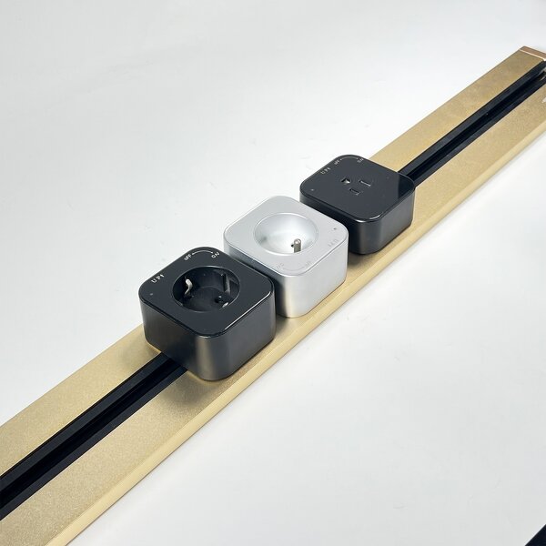 Aluminum Alloy Universal Power Rail Track System Manufacturer - 5 Outlets with USB Ports Hidden Concealed Wall Socket