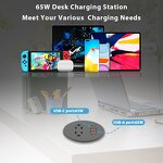 Embedded Desktop Power Grommet Manufacturer - Wholesale 65W USB Socket Mini Round Desk Grommet Power Socket