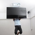 Hidden Bed TV Lift Footboard Manufacturer - Motorized Electric Ceiling TV Lift with Remote Control or Switch