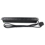 PDU Power Strip Universal Rack Special Socket Manufacturer - All Bronze 13A 7 Units 19inch 1.5U Aluminum Enclosure UK Outlet