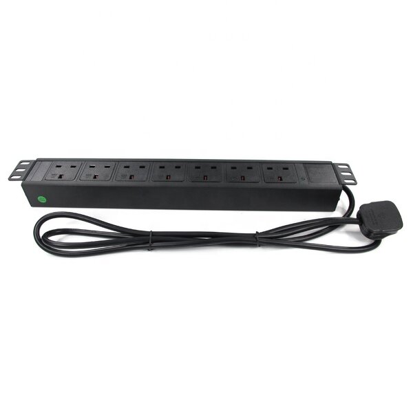 PDU Power Strip Universal Rack Special Socket Manufacturer - All Bronze 13A 7 Units 19inch 1.5U Aluminum Enclosure UK Outlet