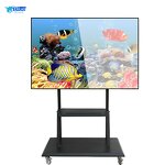 Modern Mobile TV Floor Stand Manufacturer - for 75" TV 65" Display Stand with Pedestal Furniture for Living Room TV Trolley Cart