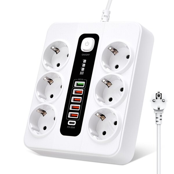 High Power Universal Outlet Manufacturer - All Outlets Can Be Customized 65W USB Rapid Charger Type-C Extension Power Strip