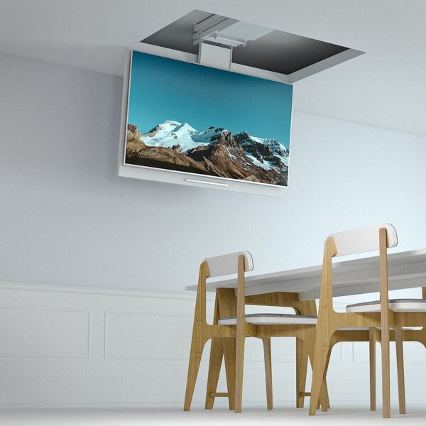 Remote Control Motorized Flip Down Flat Screen TV Ceiling Lift Manufacturer - TV Stand Mount for 32-70inch TV for Conference Room Hotel School