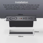 Office Furniture US Power Outlet Strip Manufacturer - USB-C Fast Wireless Charging Recessed Desk Power Socket for Sofa Table Cabinet