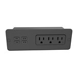 Desk Recessed Power Sockets Manufacturer - Embedded Desktop Power Strip with 4 USB Port Furniture Sofa Power Sockets