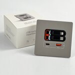 Innovative 2025 Multifunctional USB Socket Manufacturer - with Charging Line 20W Type-C Power Outlet Panel Wall Socket