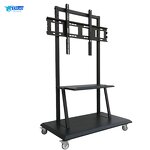 Modern Mobile TV Floor Stand Manufacturer - for 75" TV 65" Display Stand with Pedestal Furniture for Living Room TV Trolley Cart