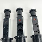 Retractable Pop-up Socket Manufacturer - Kitchen Countertop with PD20W USB-C Port Hidden Manual Tabletop Lifting Socket