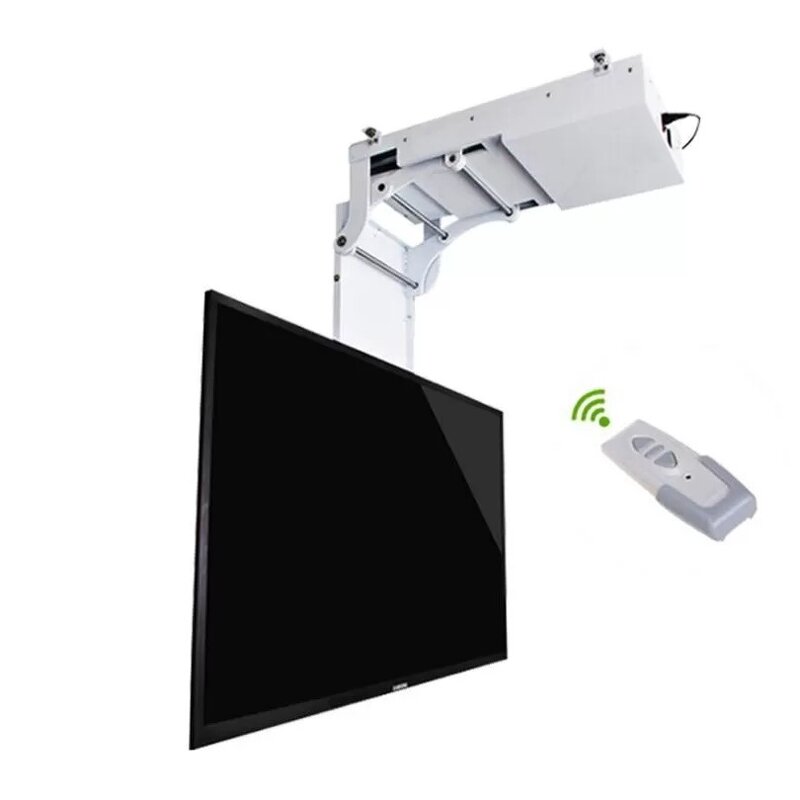 Factory Flip Inward Smart Automatic Ceiling TV Lift Manufacturer - 32-75inch TV Stand Conference Room Motorized Flip Down Ceiling TV Lift