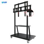 Modern Mobile TV Floor Stand Manufacturer - for 75" TV 65" Display Stand with Pedestal Furniture for Living Room TV Trolley Cart