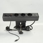 Electrical Table Socket Manufacturer - Fast Charging Retractable USB-C Charging Cable Open-hole-mounted Table Socket