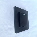 Black Aluminum Alloy Single Control Touch Panel Manufacturer - Push Button Smart Modern Electric Wall Switch for Home