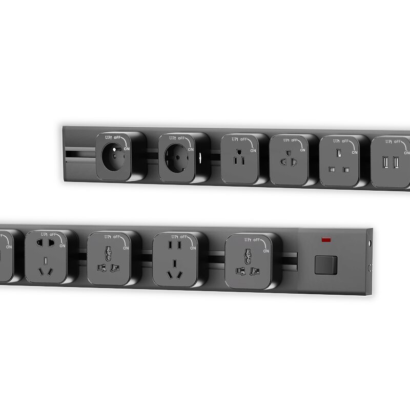 Removable Electric Power Track Manufacturer - With/without Adapters for Multi Electrical Sockets