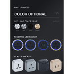 Aluminum Wall Track Socket Manufacturer - EU Movable Modular Power Rail Plug Multi-Functional Track Rail System