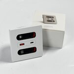 Fast Charging PD20W Type-C Wall Socket Manufacturer - Plastic Panel Retractable Wire Data Cable Multi-Function Wall Power Plug Outlet