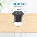 Recessed Mount Desk Power Socket Manufacturer - Dual USB Charger for Sofa Table Desktop USB Power Grommet