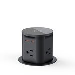 US Smart Pop-up Outlet Manufacturer - Countertop Receptacle Power Strip with 4 AC Outlet Hydraulic Pop-up Lifting Tower Wireless Socket