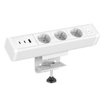 White Porcelain Plugs Sockets Manufacturer - 65W Quick Charge Desktop Embedded Power Strip
