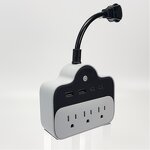 Short Extension Cord Power Socket Manufacturer - 3 AC Outlets and 2 PD65W USB-C Charging Ports US Plug Power Strip