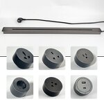 Power Track Electrical Power Socket Manufacturer - Removable Power Track Railing Tabletop 16A CE Charging Blue Shark