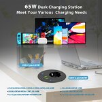 Flush Mount Recessed Desk Outlet Manufacturer - 3-inch Hole 65W USB-C High-Speed Charging Station Desktop Round Power Grommet Socket
