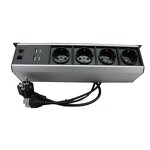 UK/EU Power Plug Manufacturer - Office Room Under Table Desk Interconnection Box Extension Connection Bar Socket