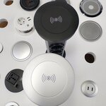 80mm Hidden Kitchen Counter Manual Pop-up Socket Manufacturer - EU Power Outlet Tower USB LED Socket Tabletop Wireless Charging Socket