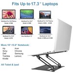 Heavy Duty Aluminum Alloy Table Stand Manufacturer - Adjustable Laptop Holder Portable Tablet Holder Compatible with All Laptop 10 14 15.6 17