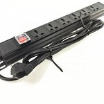 PDU Cabinet Power Strip Manufacturer - 6 AC Outlet Universal Socket Extension Socket Surge Overload Protector PDU Power Board Rack Mount Socket