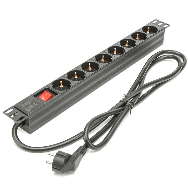 16A EU 8 Way Rack Mount PDU Socket Manufacturer - Aluminum Alloy British Power Distribution PDU Socket for Cabinets