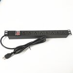 Aluminum Alloy 15A US Plug Power Strip Manufacturer - Surge Protector Rack Mount Cabinet PDU Socket 8-Outlet Metal PDU Power Distribution Unit