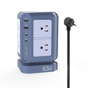 65W Power Outlets Tower-type Socket Manufacturer - Smart Home Office Power Desktop Socket Equipped with 65W Type-C Charger Tower Power Socket