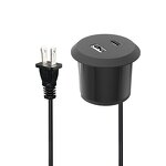 Recessed Mount Desk Power Socket Manufacturer - Dual USB Charger for Sofa Table Desktop USB Power Grommet
