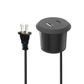 Recessed Mount Desk Power Socket Manufacturer - Dual USB Charger for Sofa Table Desktop USB Power Grommet