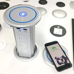 Intelligent Motorized Pop-up Socket Manufacturer - Surge Protector Retractable Power Strip with Dual USB Charging Stations for Kitchen Island