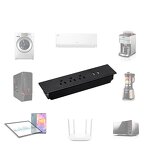 ABS Hanging Desk Socket Manufacturer - Multifunctional 3 Outlets 10A with 2 USB Ports Tabletop Socket